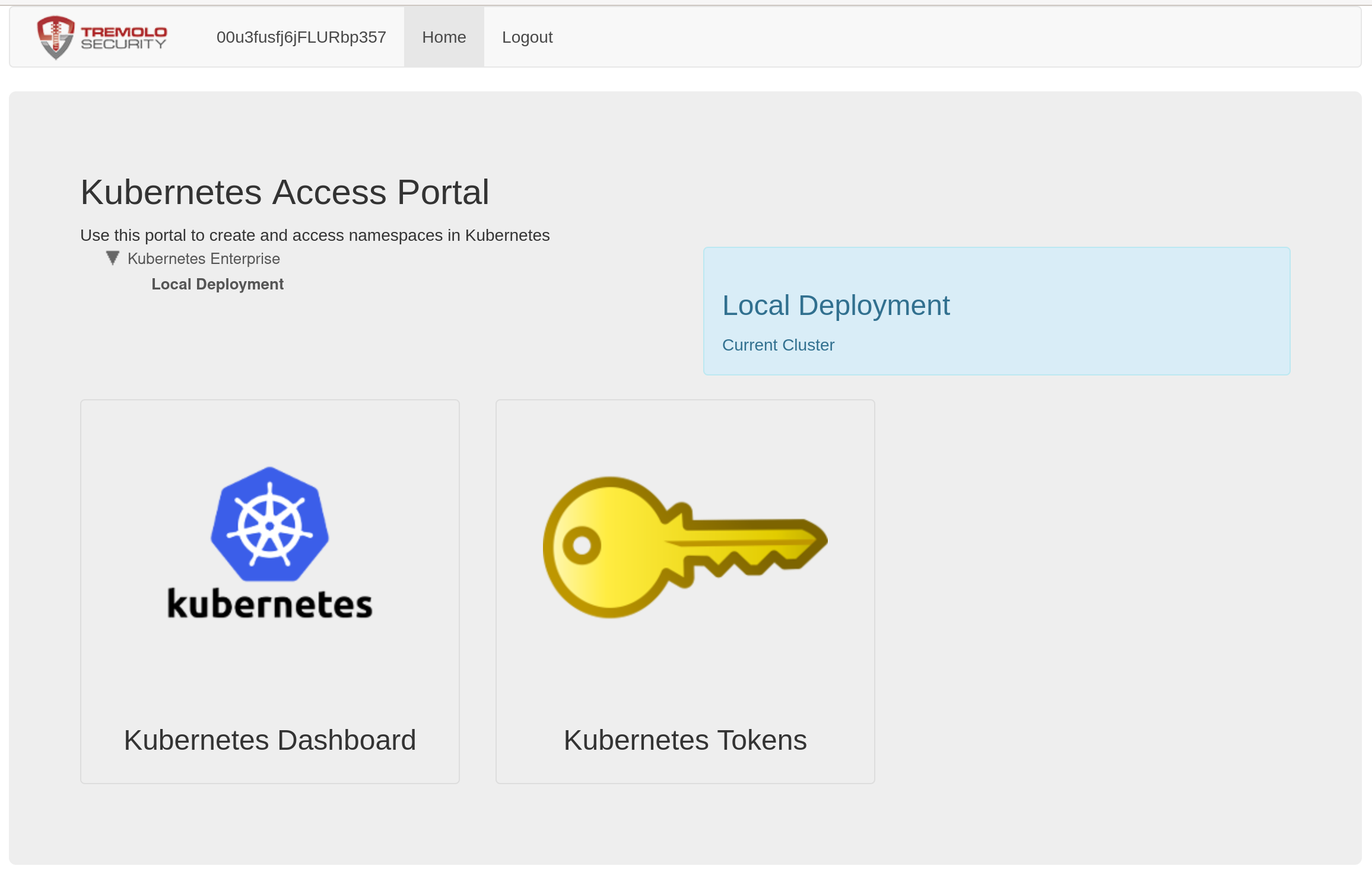 OpenUnison Portal with Orgs